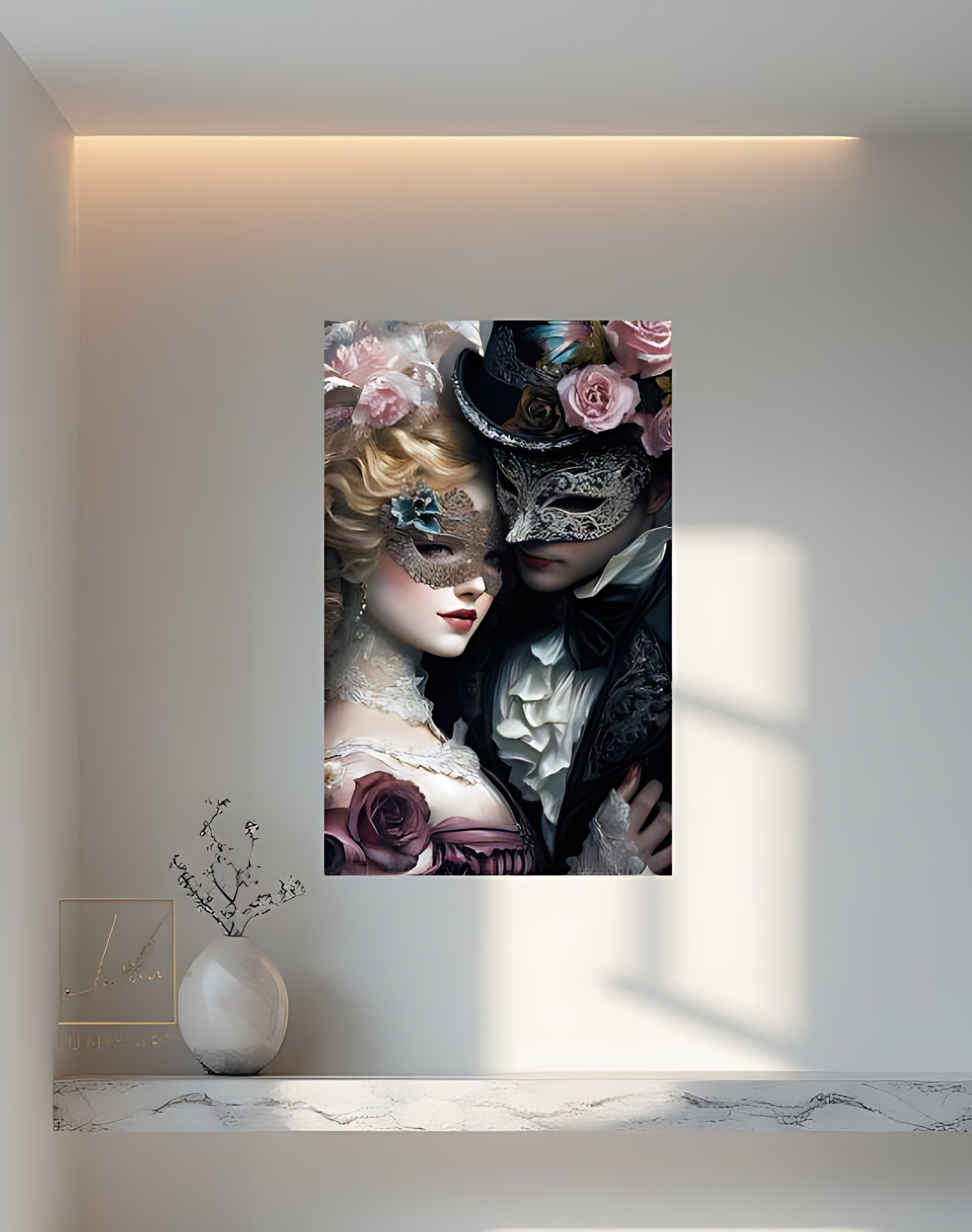 تابلو میکس مدیا کاپل نقاب دار