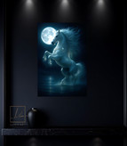 تابلو میکس مدیا اسب و ماه