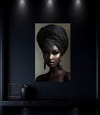 تابلو میکس مدیا زن سیاه پوست