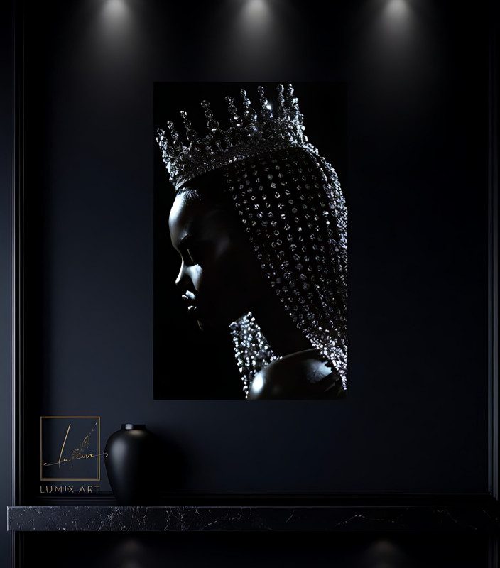 تابلو دکوراتیو زن سیاه پوست خوشگل