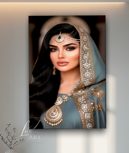 تابلو دکوراتیو میکس مدیا زن آریایی