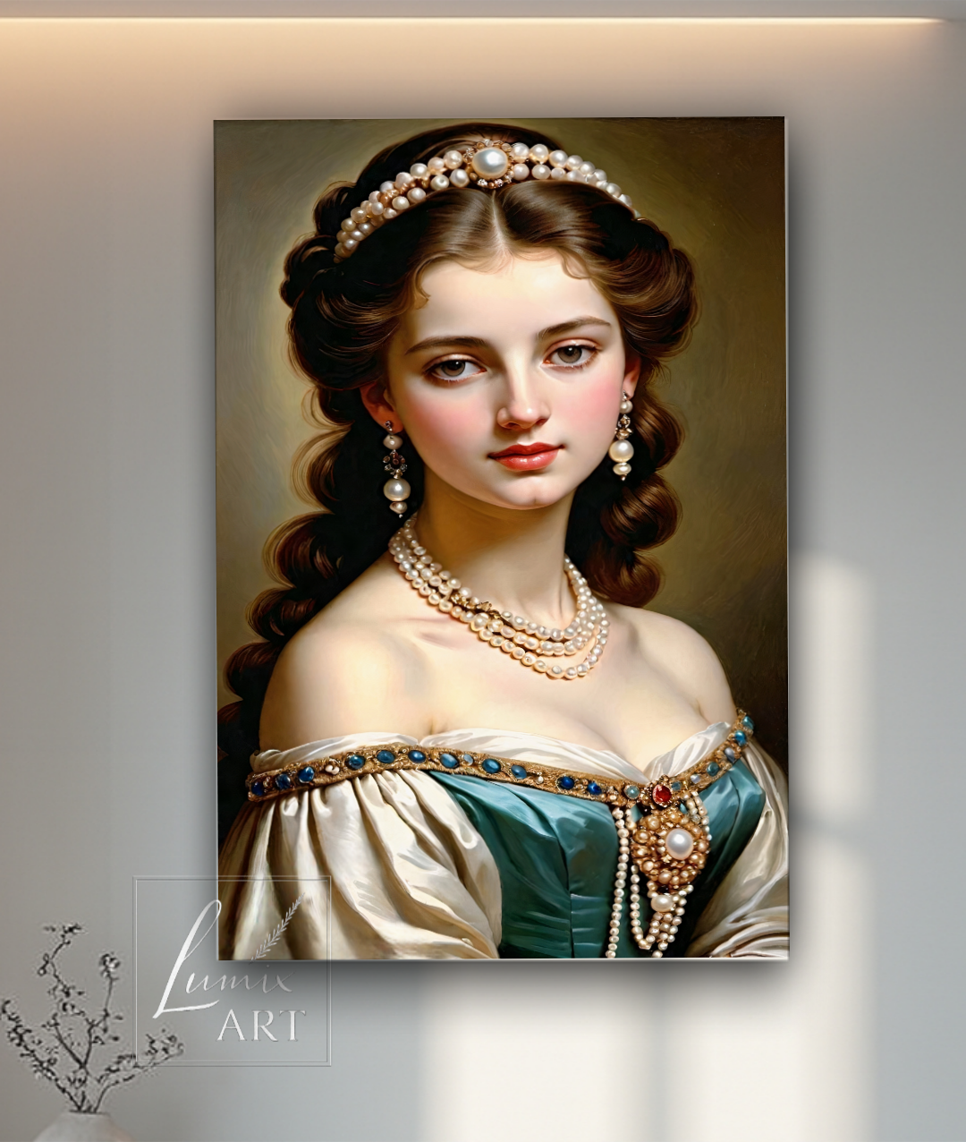 خرید تابلو دکوراتیو زن کلاسیک قیمت مناسب جواهر کاری شده