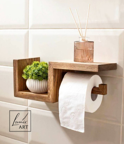 دکور چوبیسرویس بهداشتی نگه دارنده دستمال توالت