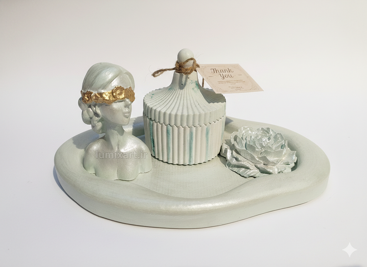 ست سنگ مصنوعی ۴ تکه سبز