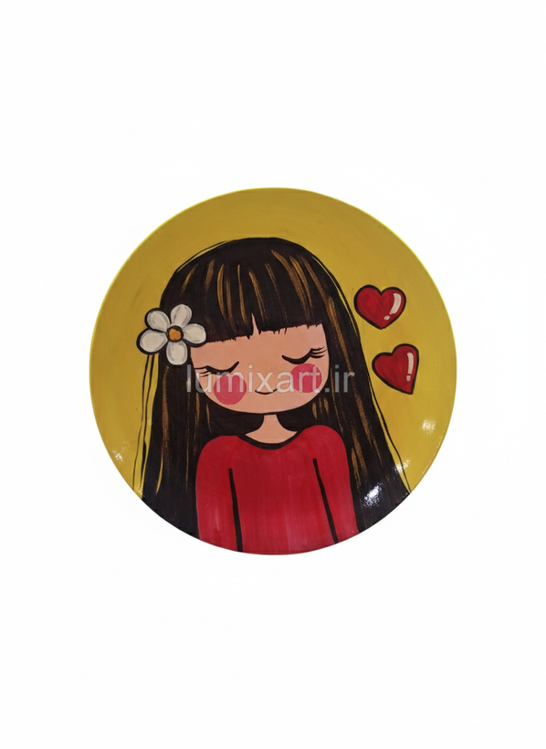 دیوار کوب نقاشی شده دختر کوچولو