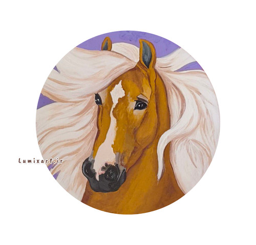 خرید بشقاب دیوارکوب نقاشی شده اسب