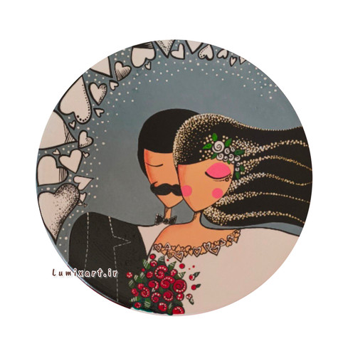 خرید بشقاب دیوارکوب جهیزیه، عروس داماد