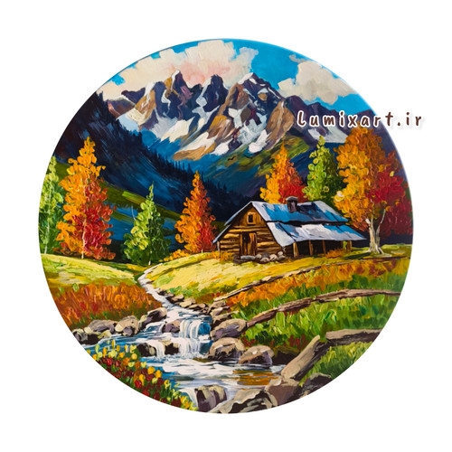 بشقاب دیوار کوب نقاشی طبیعت