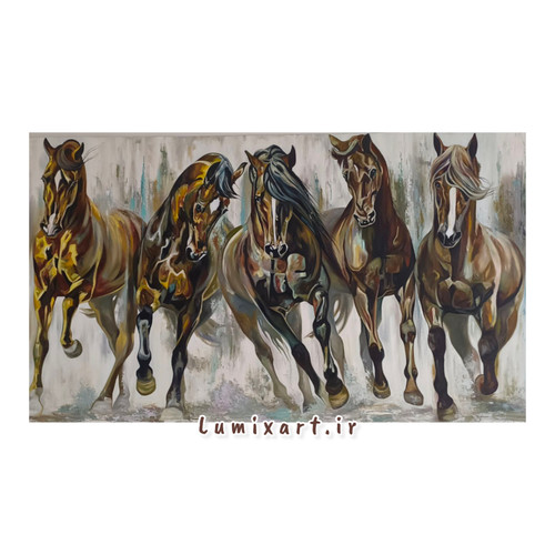 تابلو نقاشی رنگ روغن اسب