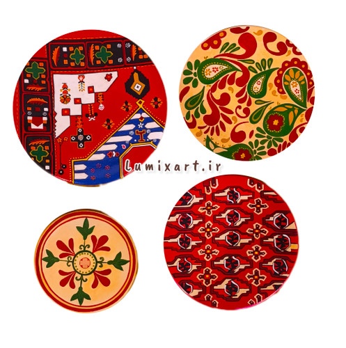 ست چهار تایی دیوارکوب های سنتی لاکی